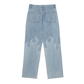 [Tripshop] FLAME JEANS-Unisex Street Loose-Fit Casual Washing Denim-Made in Korea